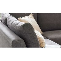 Interliving Sofa Serie 4255 – Ecksofa grauer Bezug Comora 9853 & silberfarbene Metallfüße 4.26 - Stellfläche ca. 185 x 255 cm
