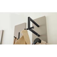 Interliving Garderobe Serie 6012 - Wandgarderobe graubeiger Mattlack - ca. 20 x 180 cm