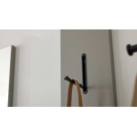 Interliving Garderobe Serie 6012 - Wandgarderobe graubeiger Mattlack - ca. 20 x 180 cm