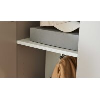 Interliving Garderobe Serie 6012 - Garderobenschrank graubeiger Mattlack - zwei Türen, Höhe ca. 180 cm