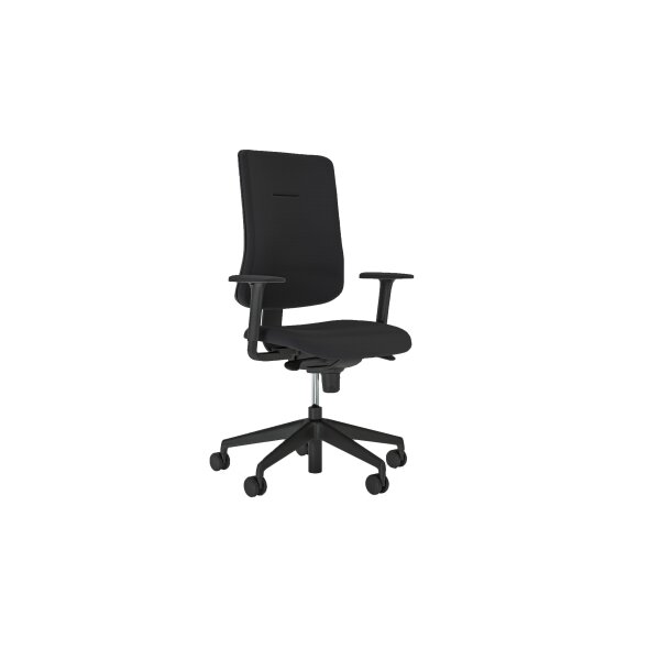 Bürostuhl Utila Swivel schwarzer Bezug Sempre SM 01 & schwarzes Drehkreuz