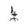 Bürostuhl Utila Swivel schwarzer Bezug Sempre SM 01 & schwarzes Drehkreuz
