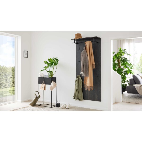 Interliving Garderobe Serie 6012 - Wandgarderobe Räuchereiche - ca. 80 x 180 cm