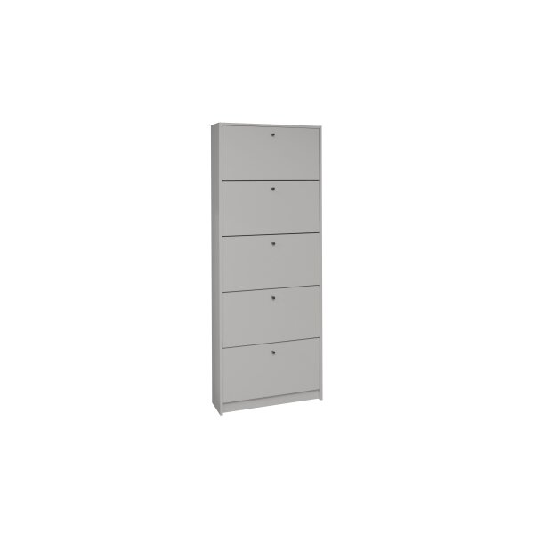 Schuhkipper Flap Kreidegrau - fünf Klappen, ca. 60 x 168 cm