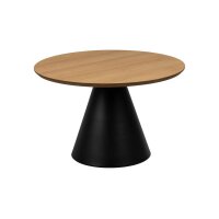 Couchtischserie Soli Eiche & Schwarz - ca. 65 x 43 cm