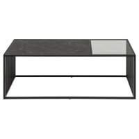 Couchtisch Strington rauchfarbenes Glas & schwarze...