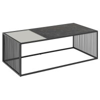 Couchtisch Strington rauchfarbenes Glas & schwarze...