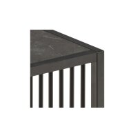 Beistelltisch Strington schwarze Marmoroptik & schwarzes Metallgestell