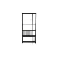 Regal Strington schwarzes Metallgestell & schwarze...