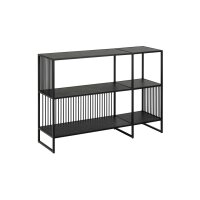 Regal Strington schwarzes Metallgestell & schwarze...