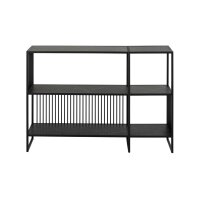 Regal Strington schwarzes Metallgestell & schwarze...