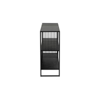 Regal Strington schwarzes Metallgestell & schwarze Marmoroptik - Breite ca. 120 cm