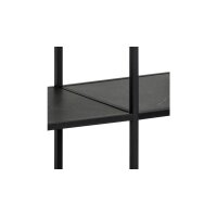 Regal Strington schwarzes Metallgestell & schwarze Marmoroptik - Breite ca. 120 cm