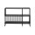 Regal Strington schwarzes Metallgestell & schwarze Marmoroptik - Breite ca. 120 cm