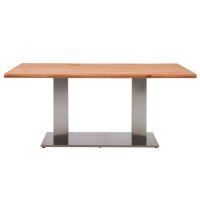 Interliving Esszimmer Serie 5116 – Esstisch Eiche natur & Edelstahl - ca. 180 x 100 cm