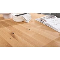 Interliving Esszimmer Serie 5116 – Esstisch Eiche natur & Edelstahl - ca. 180 x 100 cm