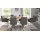 Interliving Esszimmer Serie 5116 – Armlehn-Schwingstuhl grauer Materialmix Leder & Cord Fo-Sh, Edelstahlgestell F3