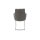 Interliving Esszimmer Serie 5116 – Armlehn-Schwingstuhl grauer Materialmix Leder & Cord Fo-Sh, Edelstahlgestell F3