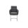 Interliving Esszimmer Serie 5116 – Armlehn-Schwingstuhl grauer Materialmix Leder & Cord Fo-Sh, Edelstahlgestell F3