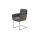 Interliving Esszimmer Serie 5116 – Armlehn-Schwingstuhl grauer Materialmix Leder & Cord Fo-Sh, Edelstahlgestell F3