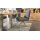 Interliving Esszimmer Serie 5116 – Polsterstuhl mit Drehfunktion grauer Materialmix Leder & Cord Fo-Sh, Edelstahlgestell F38-R