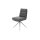 Interliving Esszimmer Serie 5116 – Polsterstuhl mit Drehfunktion grauer Materialmix Leder & Cord Fo-Sh, Edelstahlgestell F38-R
