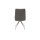 Interliving Esszimmer Serie 5116 – Polsterstuhl mit Drehfunktion grauer Materialmix Leder & Cord Fo-Sh, Edelstahlgestell F38-R