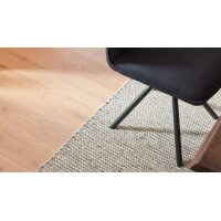 Interliving Esszimmer Serie 5116 – Armlehnstuhl mit Drehfunktion carbonschwarzer Materialmix Mikrofaser & Cord Ni-Co, schwarzes Gestell F37