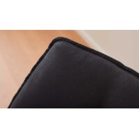 Interliving Esszimmer Serie 5116 – Polsterstuhl carbonschwarze Mikrofaser Night & schwarzes Gestell F37