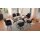 Interliving Esszimmer Serie 5116 – Polsterstuhl carbonschwarze Mikrofaser Night & schwarzes Gestell F37