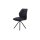 Interliving Esszimmer Serie 5116 – Polsterstuhl carbonschwarze Mikrofaser Night & schwarzes Gestell F37