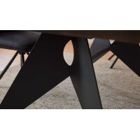Interliving Esszimmer Serie 5116 – Esstisch Mooreiche & schwarzer Stahl - ca. 180 x 100 cm