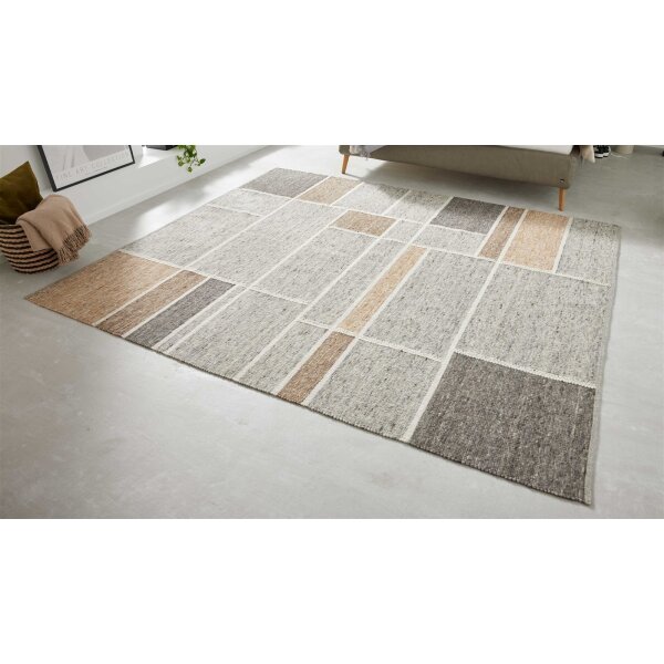 Interliving Teppich Serie B-8002 Grau & Haselnuss - ca. 200 x 240 cm