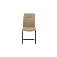Interliving Esszimmer Serie 5604 - Schwingstuhl papyrusfarbener Bezug Hanoy & anthrazitfarbenes Metall