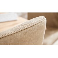 Interliving Esszimmer Serie 5604 - Schwingstuhl papyrusfarbener Bezug Hanoy & anthrazitfarbenes Metall
