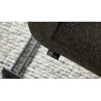 Interliving Esszimmer Serie 5119 - Schwingstuhl olivfarbener Bezug Havanna & anthrazitfarbenes Metall