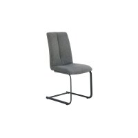 Interliving Esszimmer Serie 5119 - Schwingstuhl olivfarbener Bezug Havanna & anthrazitfarbenes Metall