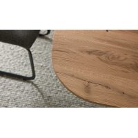 Interliving Esszimmer Serie 5119 - Esstisch helle Eiche rustico & anthrazitfarbenes Metall - ca. 220 x 110 cm