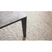 Interliving Couchtisch Serie 6222 silbergraue Keramik & schwarzer Stahl - ca. 140 x 90 cm