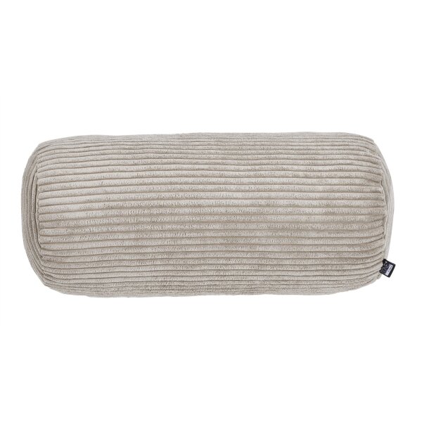 done.® Nackenrolle Cushion Zoom taupefarbener Cordbezug - ca. 22 x 50 cm