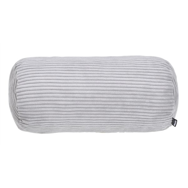 done.® Nackenrolle Cushion Zoom silberfarbener Cordbezug - ca. 22 x 50 cm