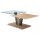 Interliving Couchtisch Serie 6224 - Couchtisch Klarglas & Wildeiche - ca. 118 x 65 cm
