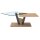 Interliving Couchtisch Serie 6224 - Couchtisch Klarglas & Wildeiche - ca. 118 x 65 cm