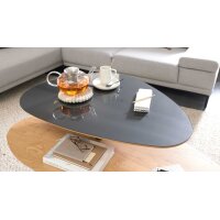 Interliving Couchtisch Serie 6225 - Couchtisch Anthrazit & Wildeiche - ca. 123 x 69 cm