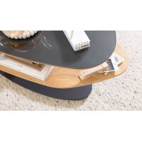 Interliving Couchtisch Serie 6225 - Couchtisch Anthrazit & Wildeiche - ca. 123 x 69 cm