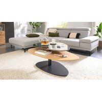 Interliving Couchtisch Serie 6225 - Couchtisch Anthrazit & Wildeiche - ca. 123 x 69 cm