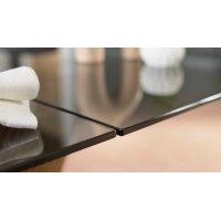 Interliving Couchtisch Serie 6226 - Couchtisch graues Parsolglas & Wildeiche - ca. 110 x 65 cm