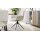 Interliving Esszimmer Serie 5605 – Armlehnstuhl mit Dreh- und Rückholfunktion cremeweißer Cord Rebel & schwarzes Eisen