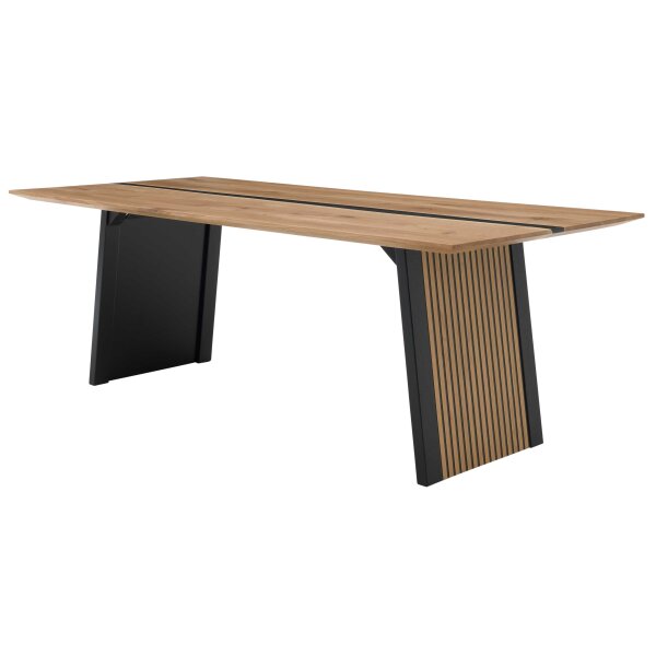 Interliving Esszimmer Serie 5605 – Esstisch Charakter-Eiche & Schwarz - ca. 220 x 100 cm