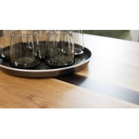 Interliving Esszimmer Serie 5605 – Esstisch Charakter-Eiche & Schwarz - ca. 220 x 100 cm